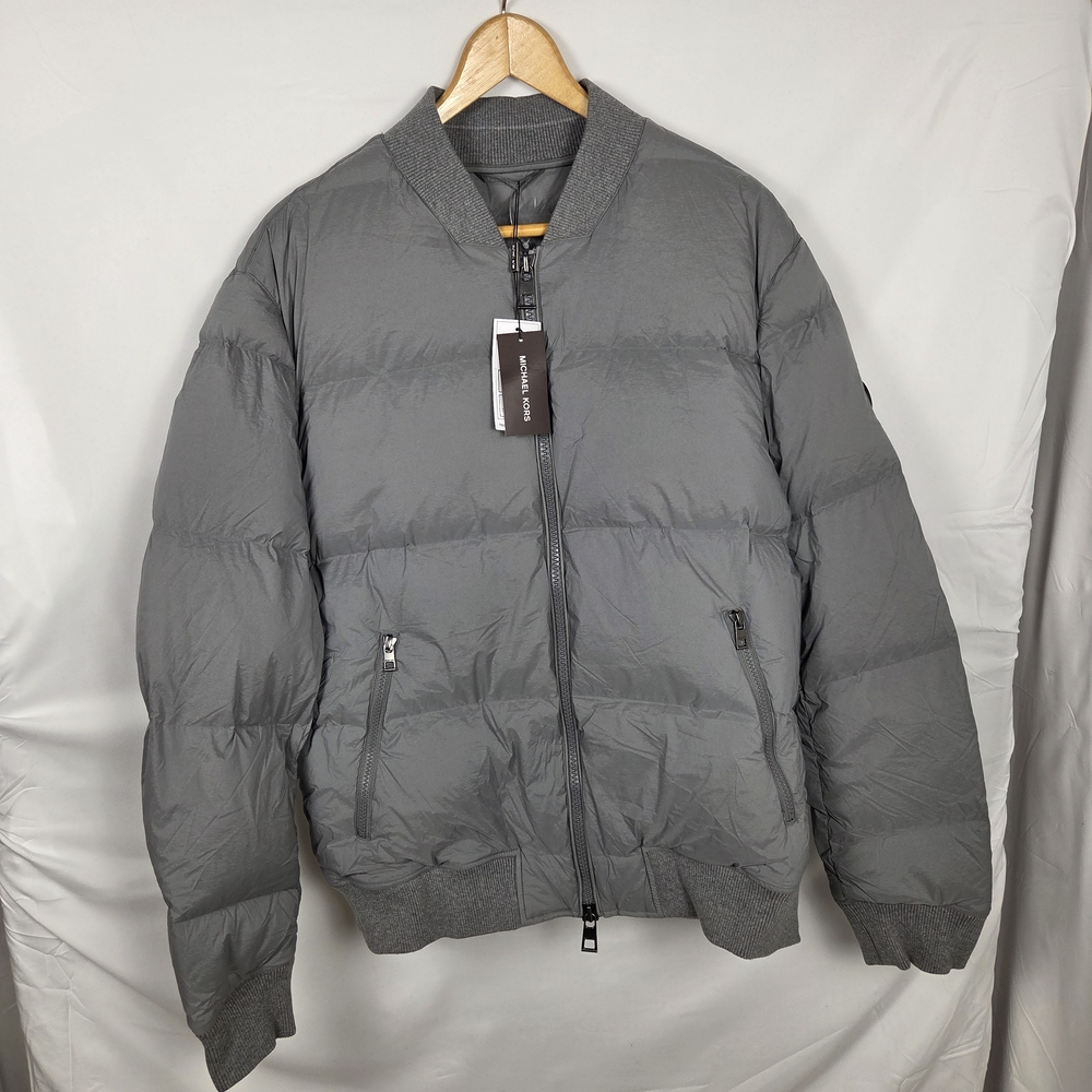 Michael Kors Gray Winter Puffer Jacket Size XL